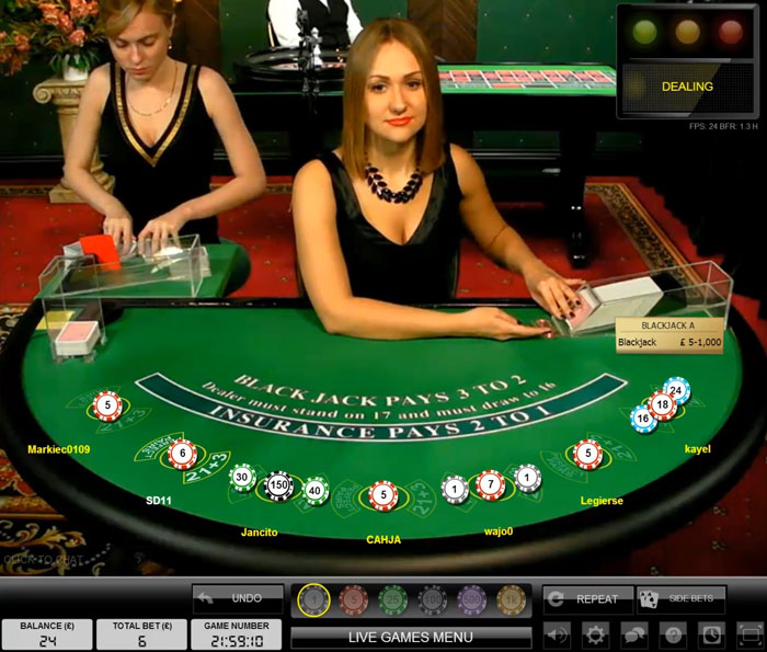 blackjack casino live